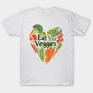 Eat Your Veggies T-Shirt | Healthy and Colorful Veggie Lover Tee T-Shirt